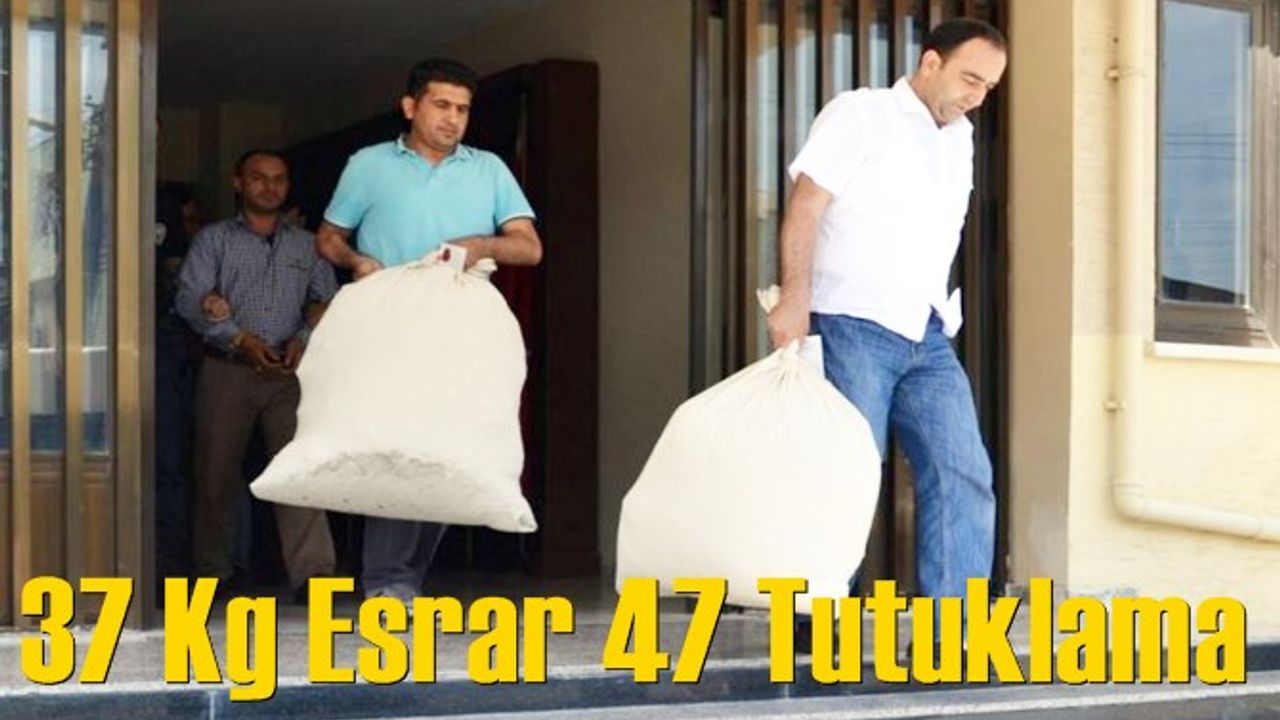 Tarsus'ta 37 Kilo esrar 47 Tutuklama