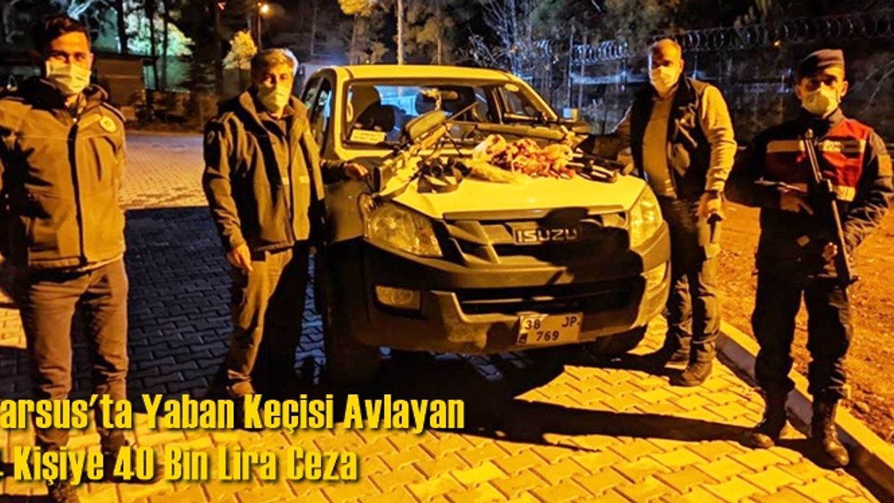 Tarsus'ta yaban keçisi avlayan 4 kişiye 40 bin lira ceza