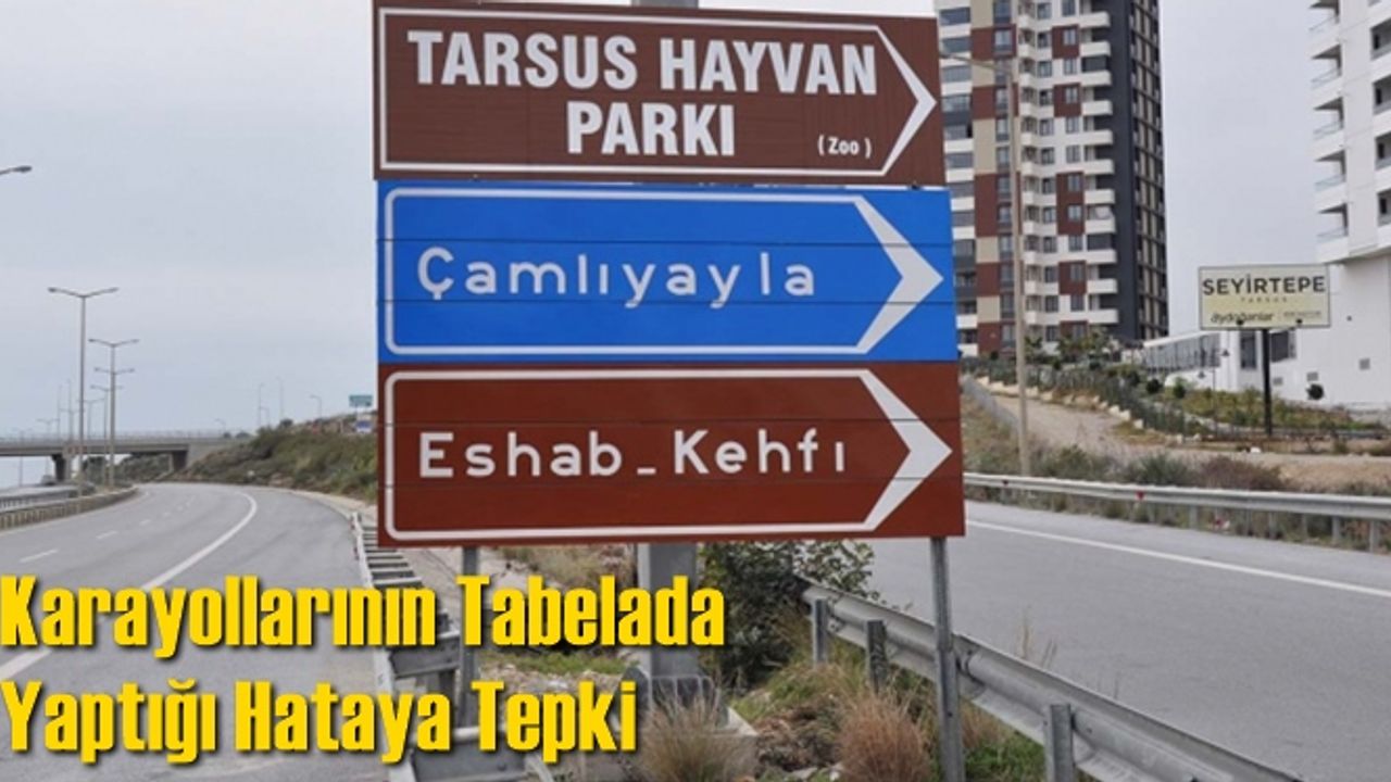Vatandaşlar  Karayollarının Tabelada Yaptığı Büyük Hataya Tepki Gösterdi