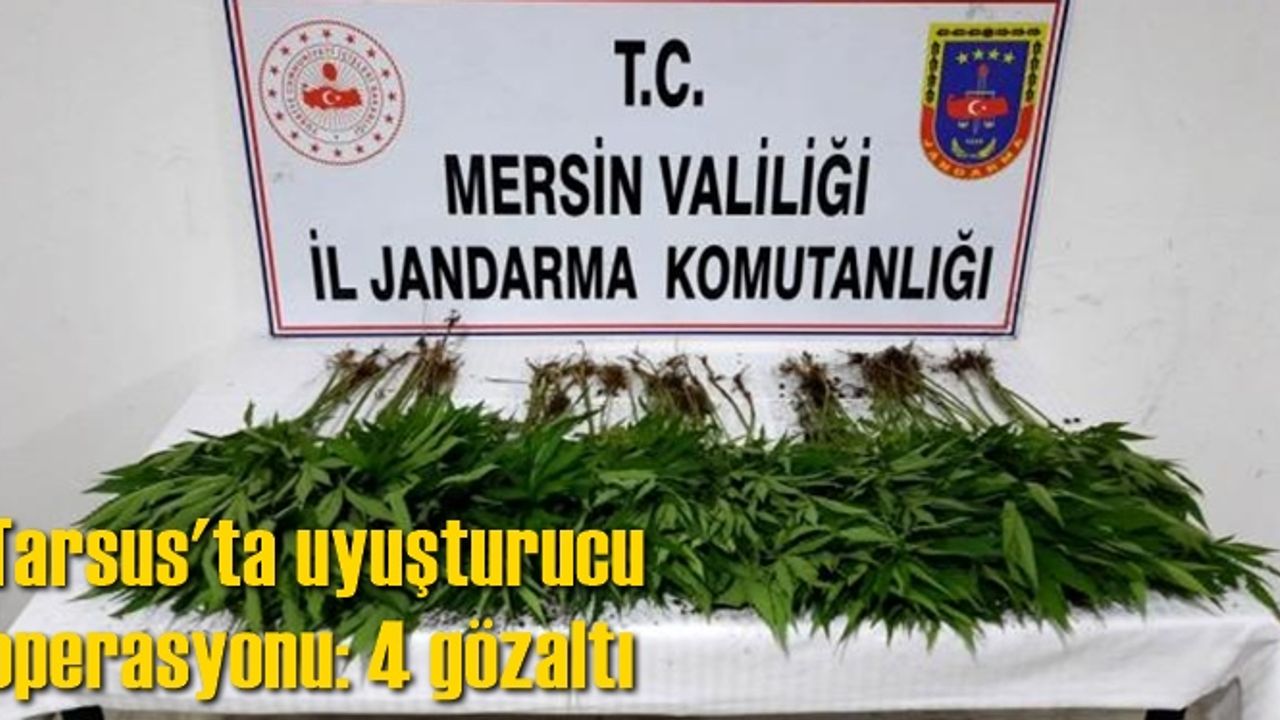 Tarsus'ta uyuşturucu operasyonu: 4 gözaltı