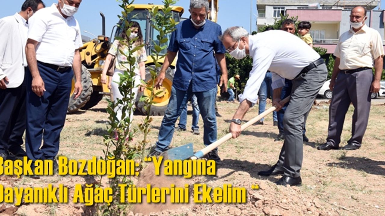Başkan Bozdoğan; “Yangına Dayanıklı Ağaç Türlerini Ekelim “