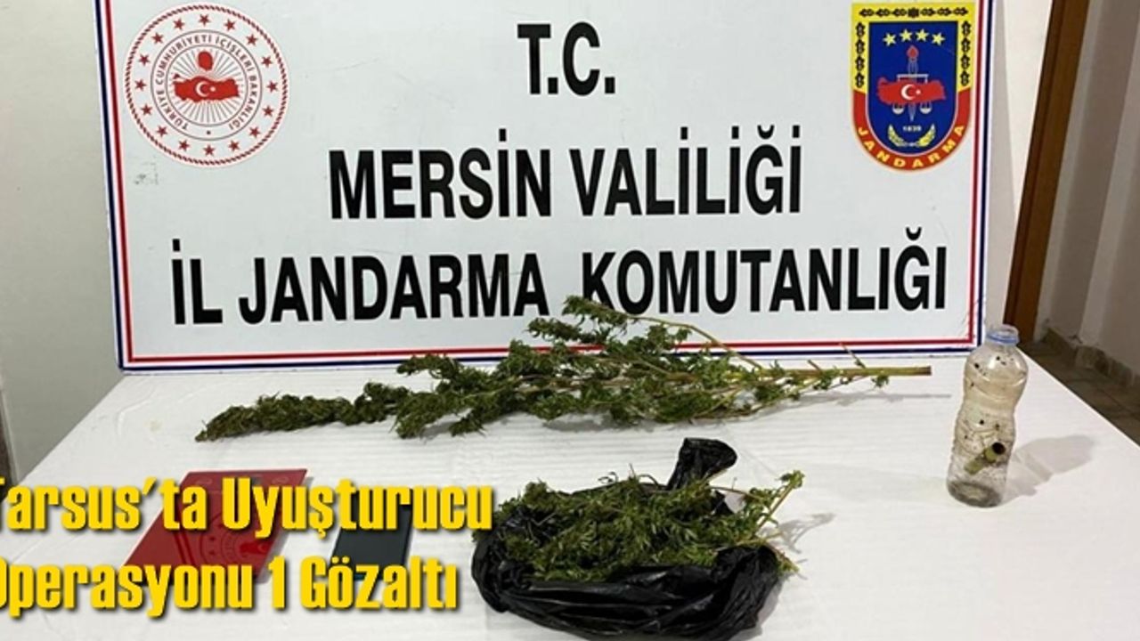 Tarsus'ta Uyuşturucu Operasyonu 1 Gözaltı