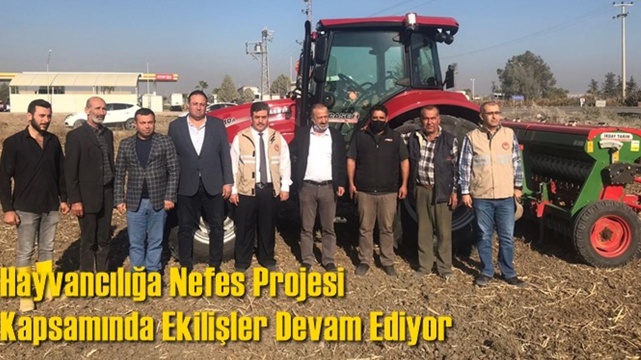 Hayvancılığa Nefes Projesi Kapsamında Ekilişler Devam Ediyor